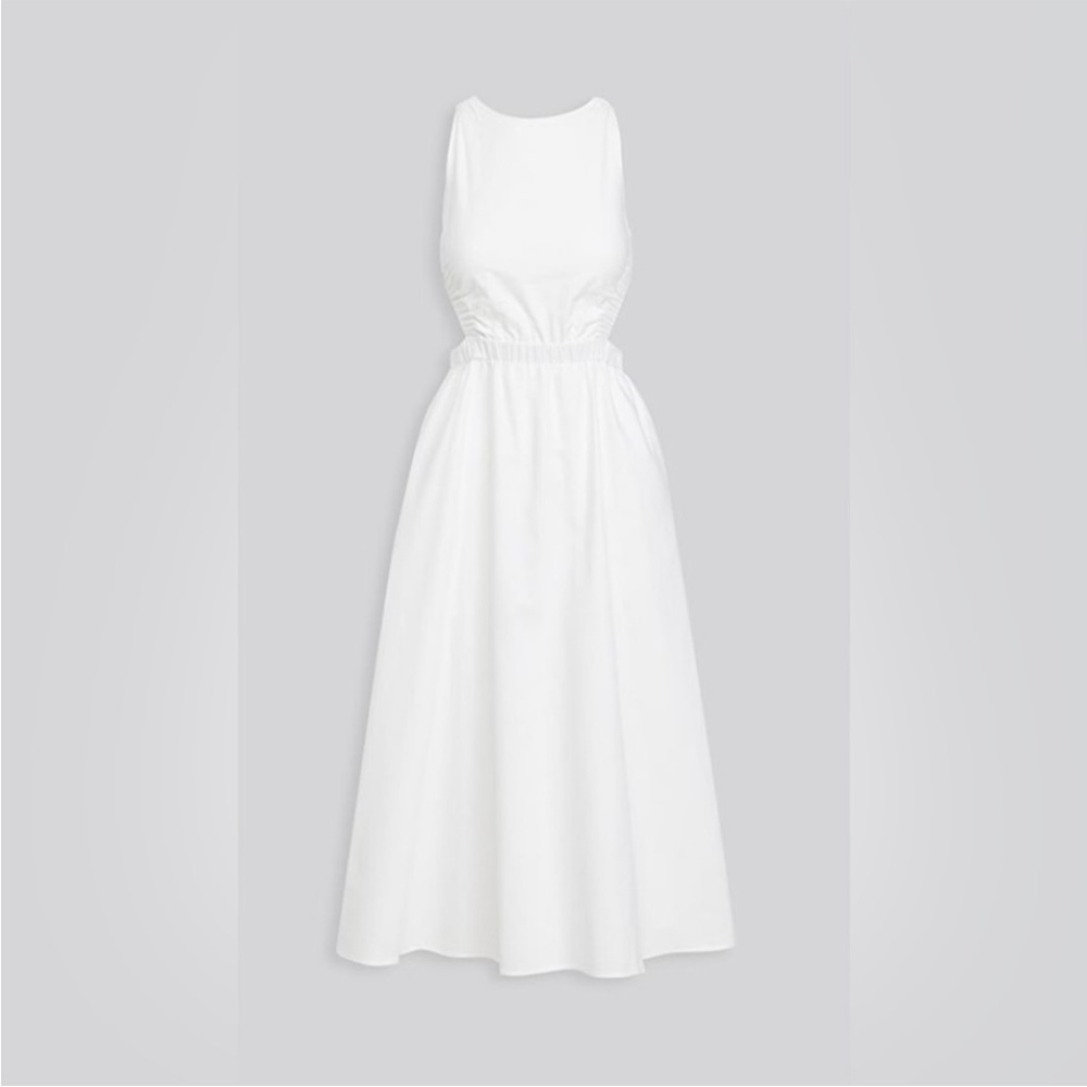 NWT O.P.T One Pretty Time Flax Midi Summer Backless XL WHITE